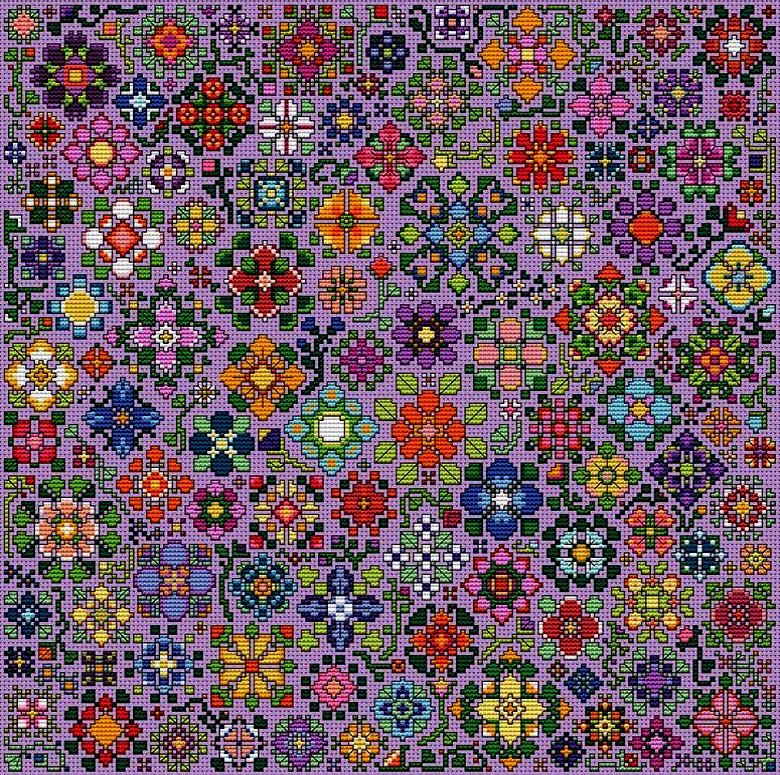 Cross Stitch Pattern Collage