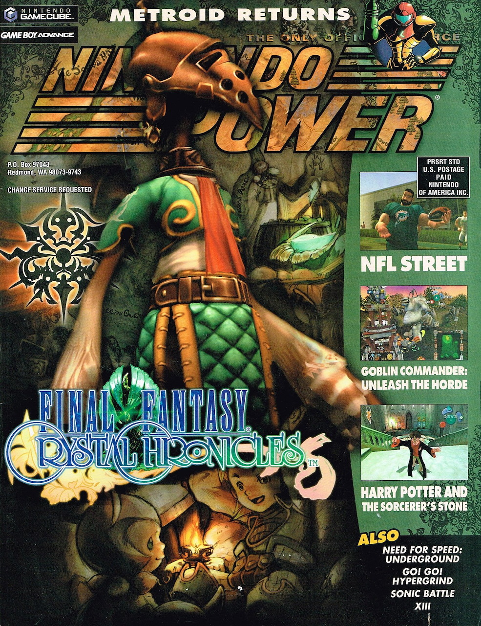 Nintendo Power magazine cover for Final Fantasy Crystal Chronicles
