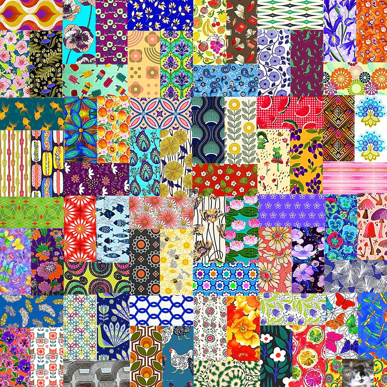 Colorful Patchwork Pattern Grid