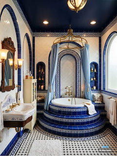 Morocan Blue Bathroom Interior