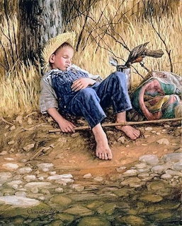 Sleeping Boy Fishing