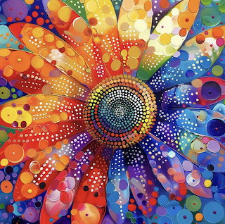 Rainbow Mandala Flower