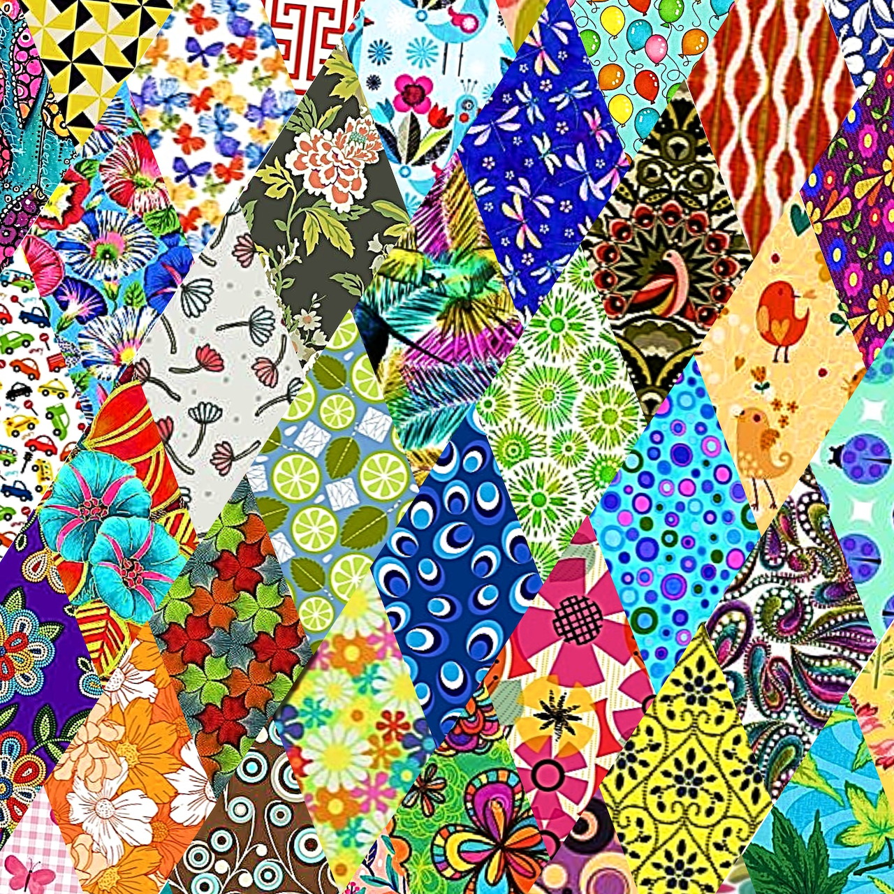 Colorful Fabric Patchwork