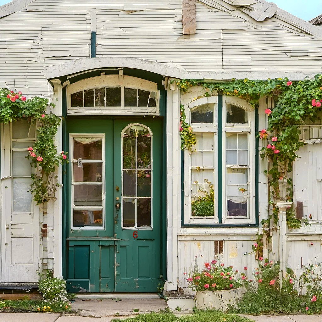 Green Door Cottage Entrance