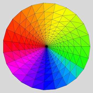 Rainbow Color Wheel Triangle Pattern