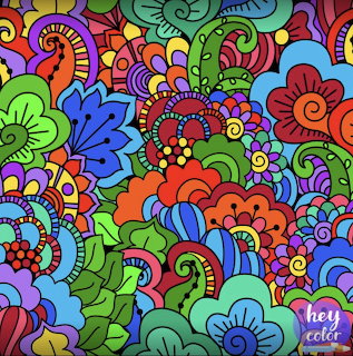 Colorful Psychedelic Doodle Pattern