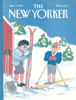 New Yorker Winter Skiing Cover