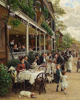 French Café Terace Scene
