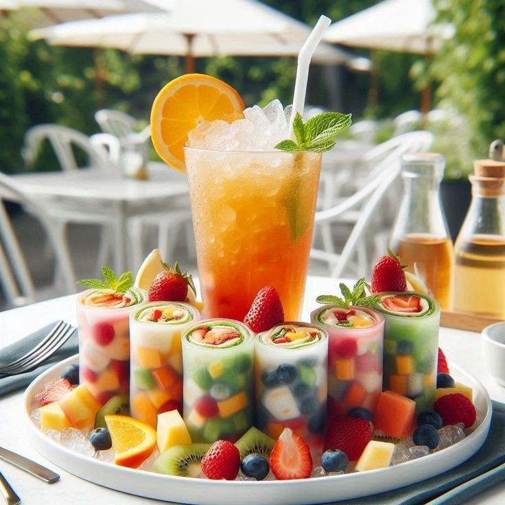 Tropical Fruit Spring Rolls