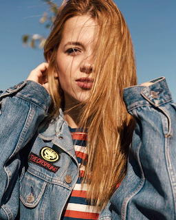 Woman in Denim Jacket Outdoors