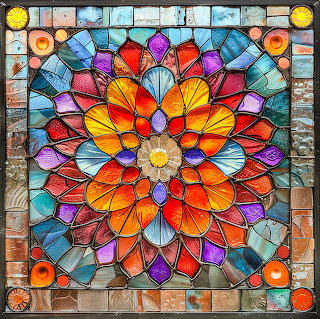 Colorful Stained Glass Mandala