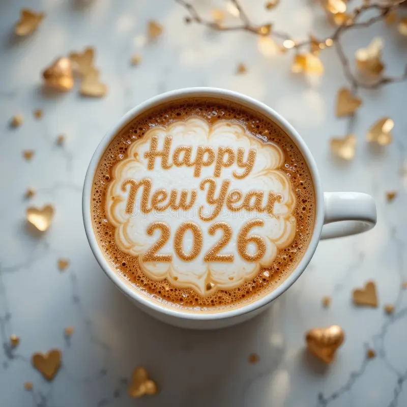 Happy New Year 2026 Coffee
