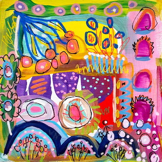 Abstract Tropical Floral Composition