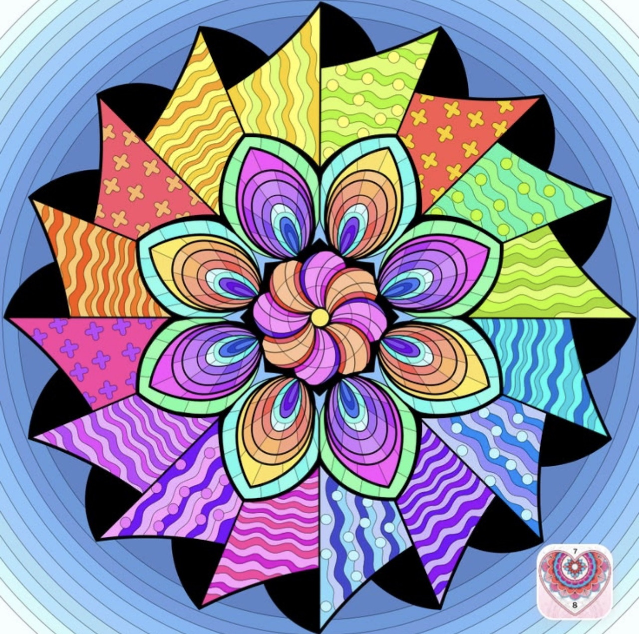 Colorful Stained Glass Mandala