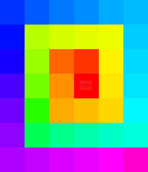Rainbow Gradient Color Squares