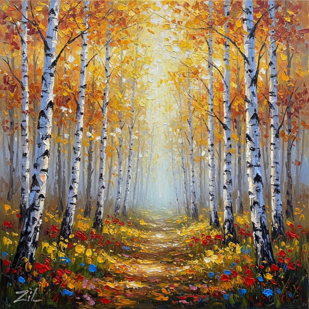 Autumn Birch Forest