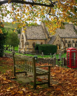 Snowshill Village Church in Autumn