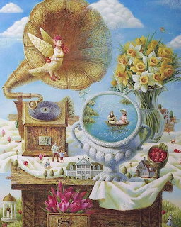 Surreal Gramophone Fantasy Scene