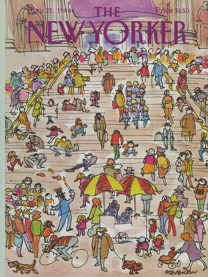 New Yorker Magazine Cover Crowd