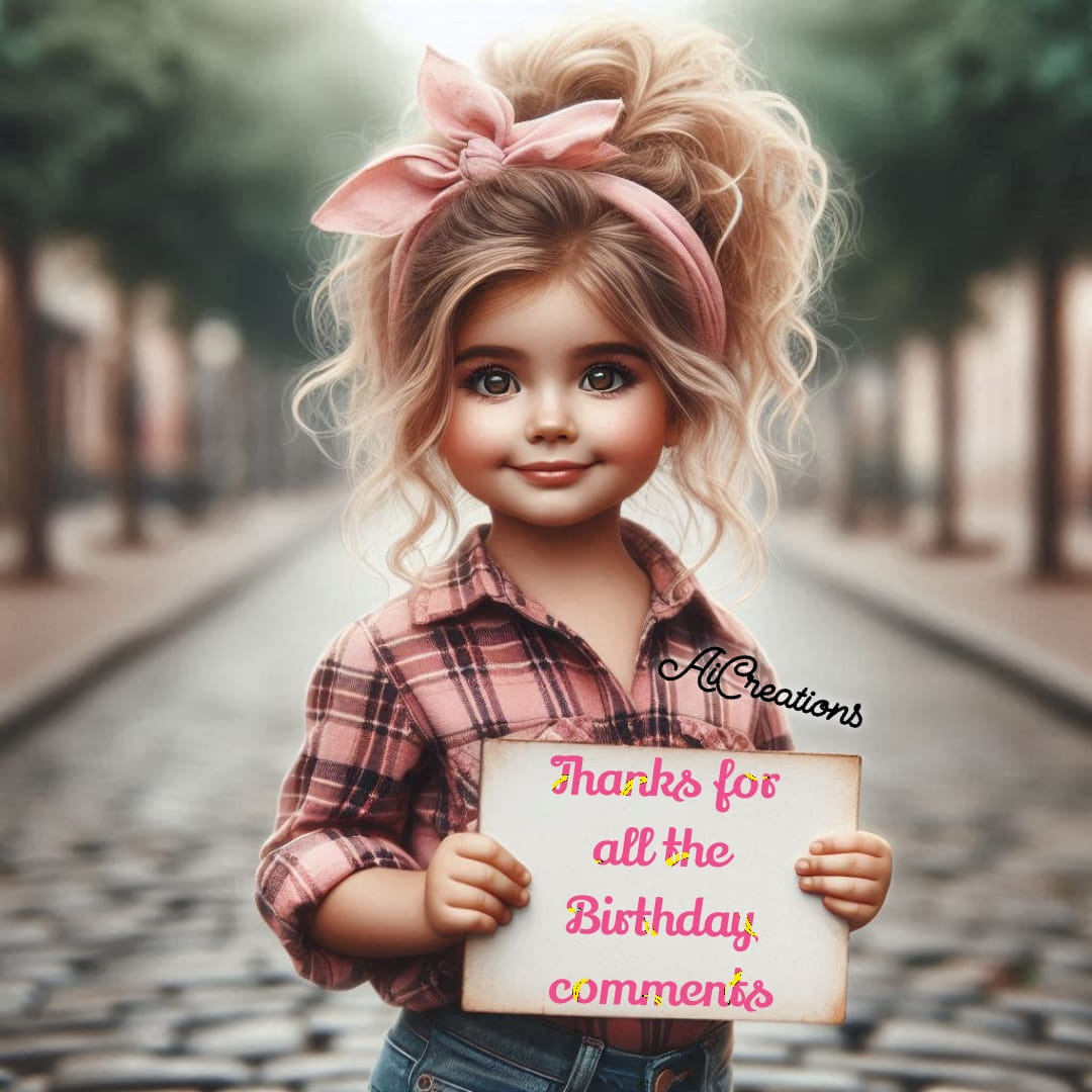 Girl Holding Birthday Sign