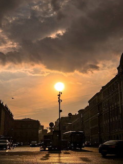Moscow Sunset Street View