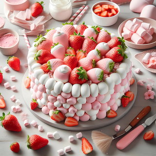 Strawberry Marshmallow Cake