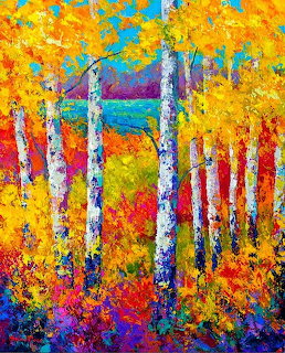 Colorful Autumn Birch Trees