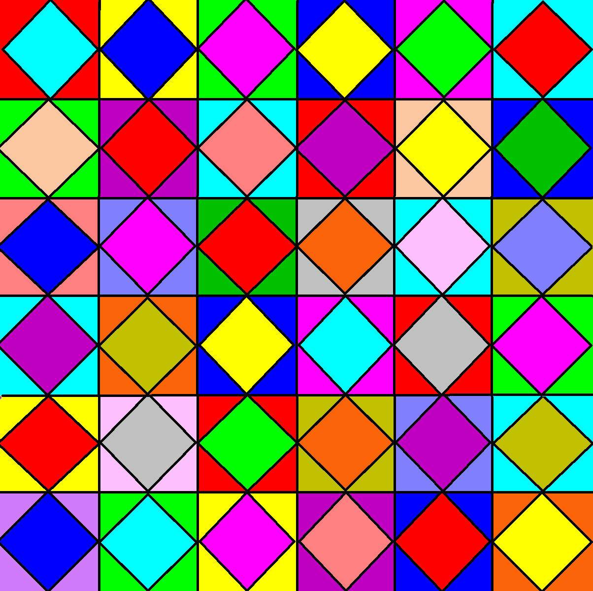 Colorful Diamond Grid Pattern