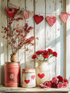 Vintage Rustic Valentine Decor