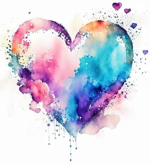 Watercolor Love Heart