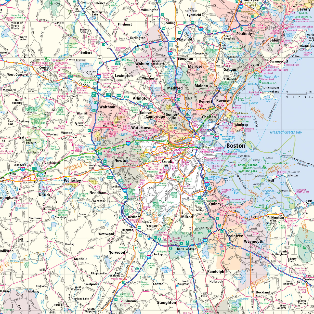 Boston Massachusetts Map