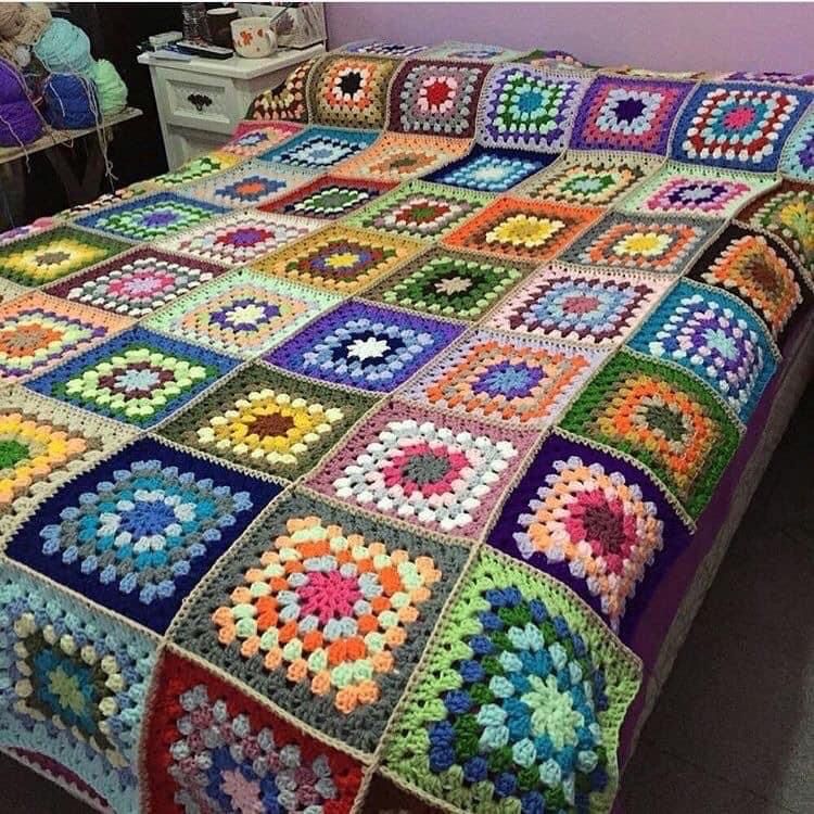Crochet Patchwork Bed