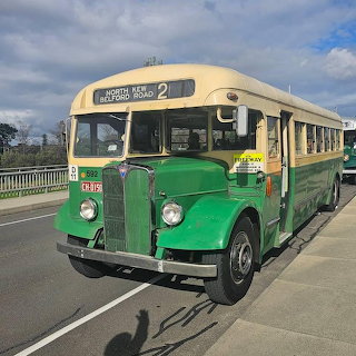 Vintage Green Bus