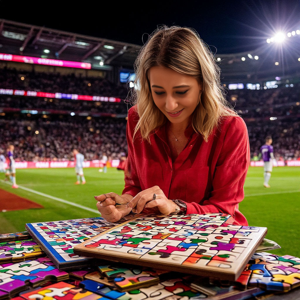 Woman Solving Puzzle