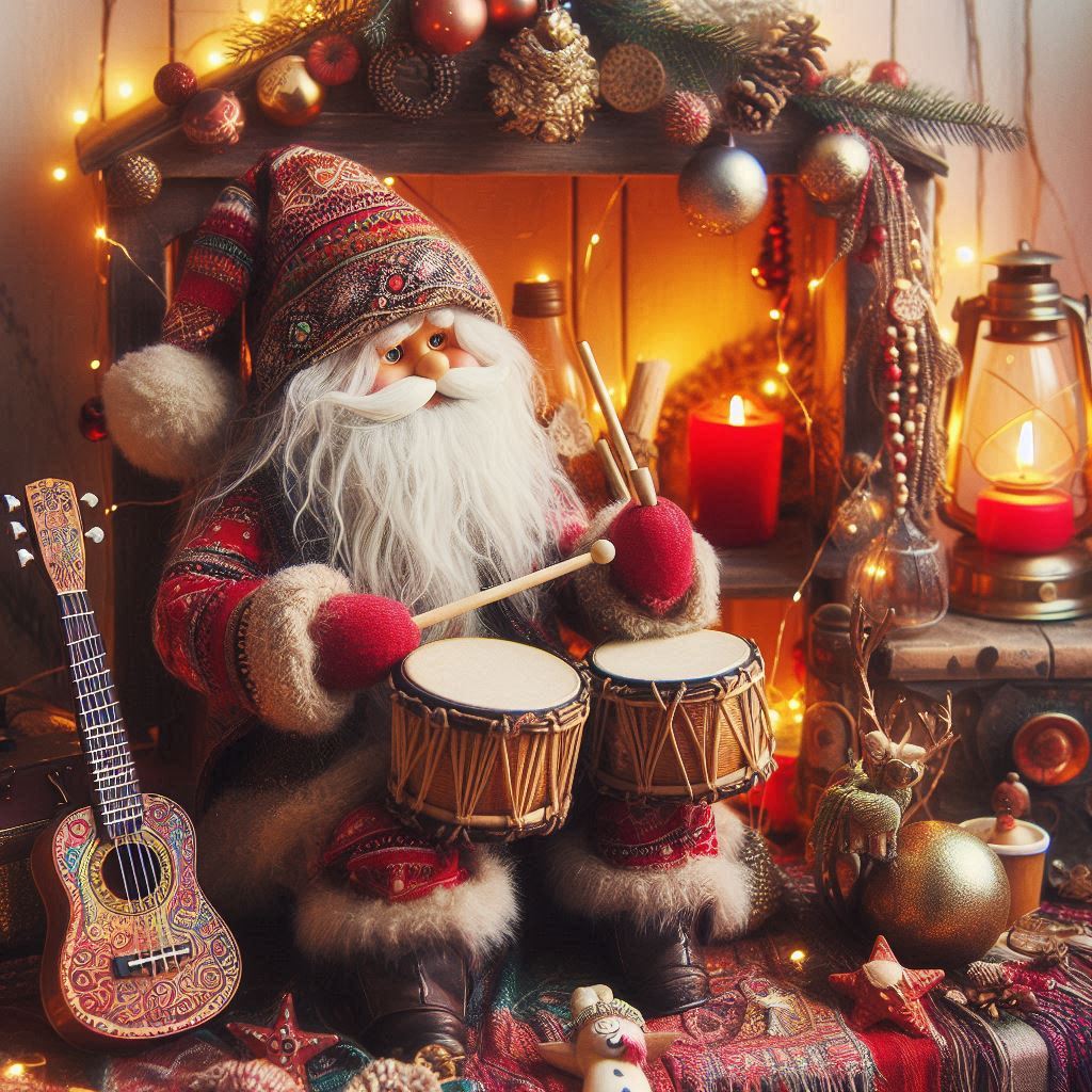 Christmas Gnome Drummer