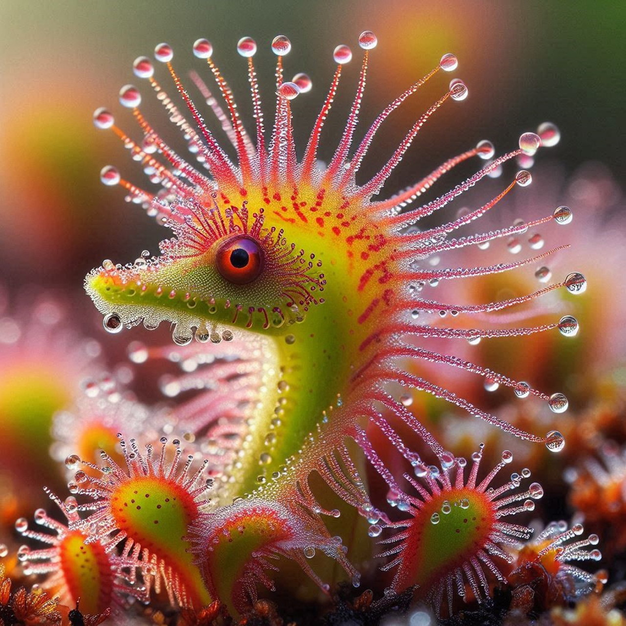 Carnivorous Sundew Plant Macro