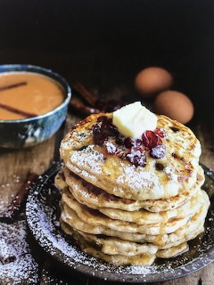 Pancakes with Rum Syrup