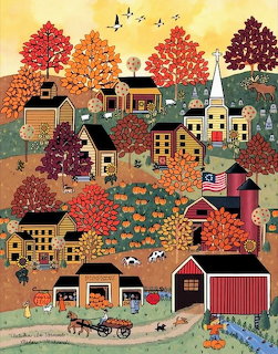 Autumn in Vermont Village