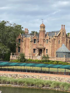 Gothic Haunted Mansion building at a Disney theme park