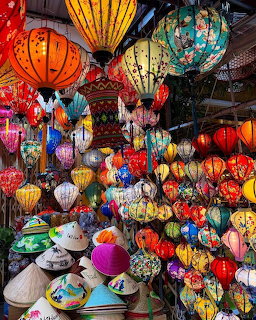 Vietnamese Lanterns and Hats Market