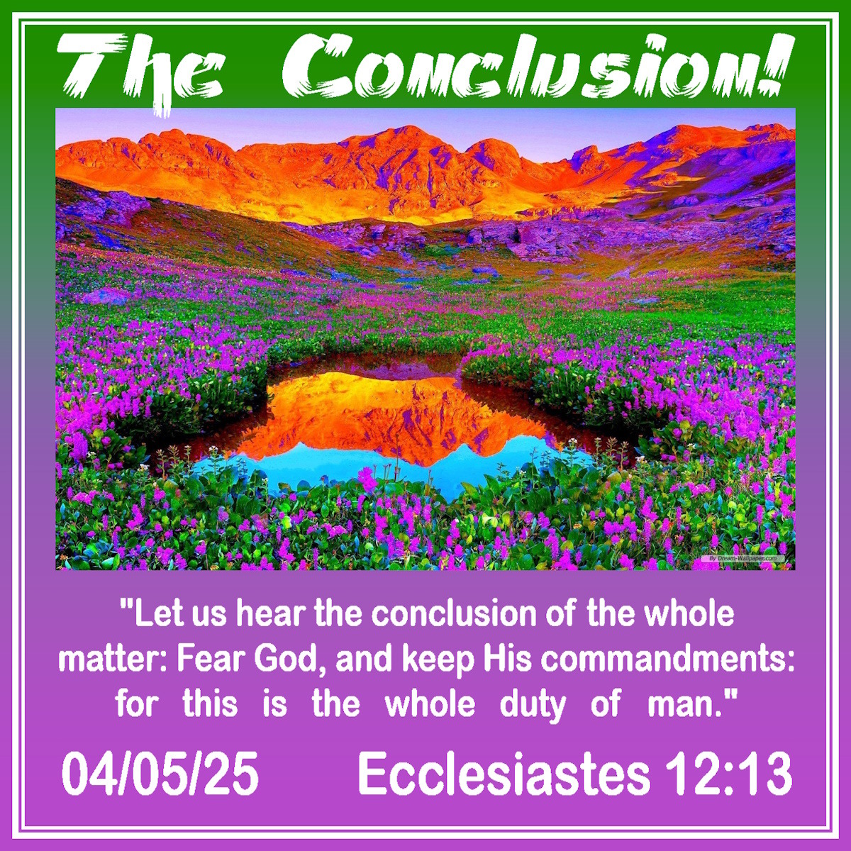 Bible Verse Mountain Landscape