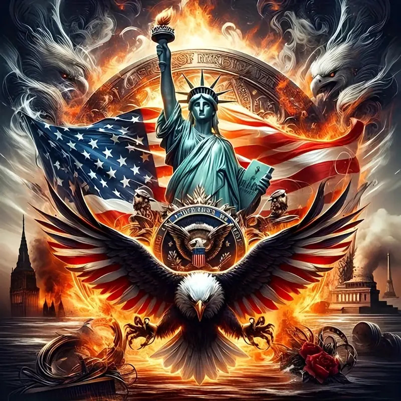 Patriotic Statue of Liberty