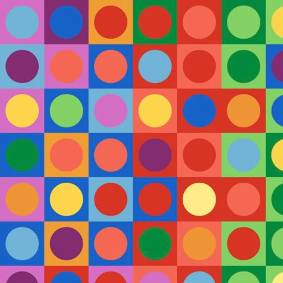 Colorful Circles Grid Pattern