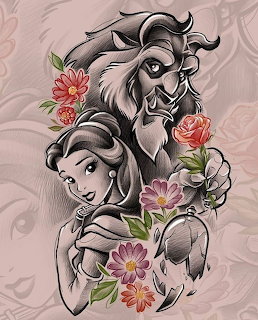 Beauty and the Beast Tattoo Art