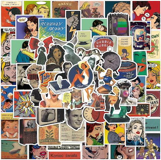 Retro Stickers Collage