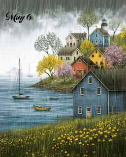 Rainy Coastal Village