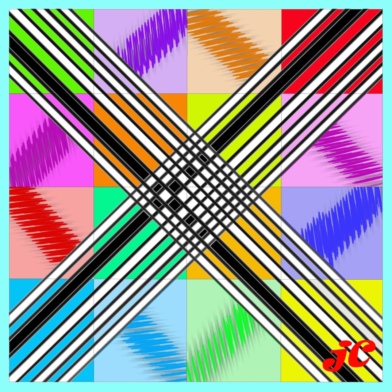 Abstract Geometric Color Pattern