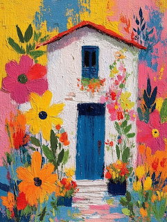 House in Flower Garden