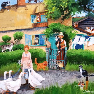 Cottage Farmyard Scene
