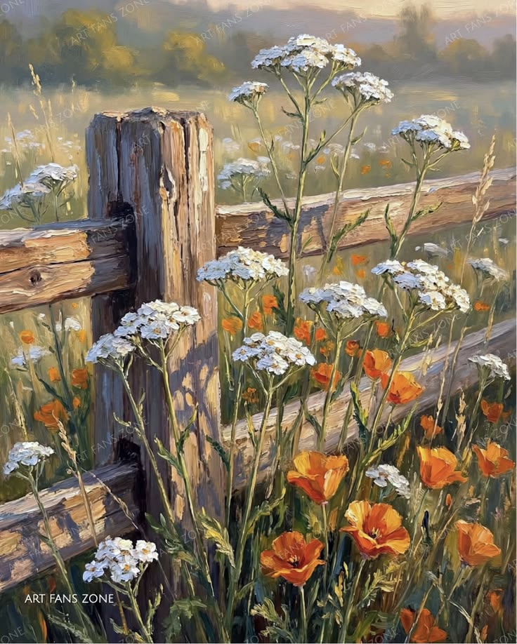 Wildflowers and Fence Post